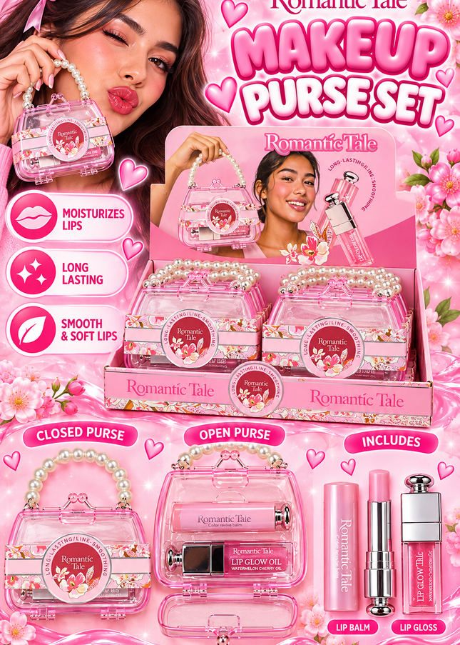 SUITCASE-2 in 1 -MAKEUP KIT -ROMANTIC TALE - 6 sets -COD (8286)