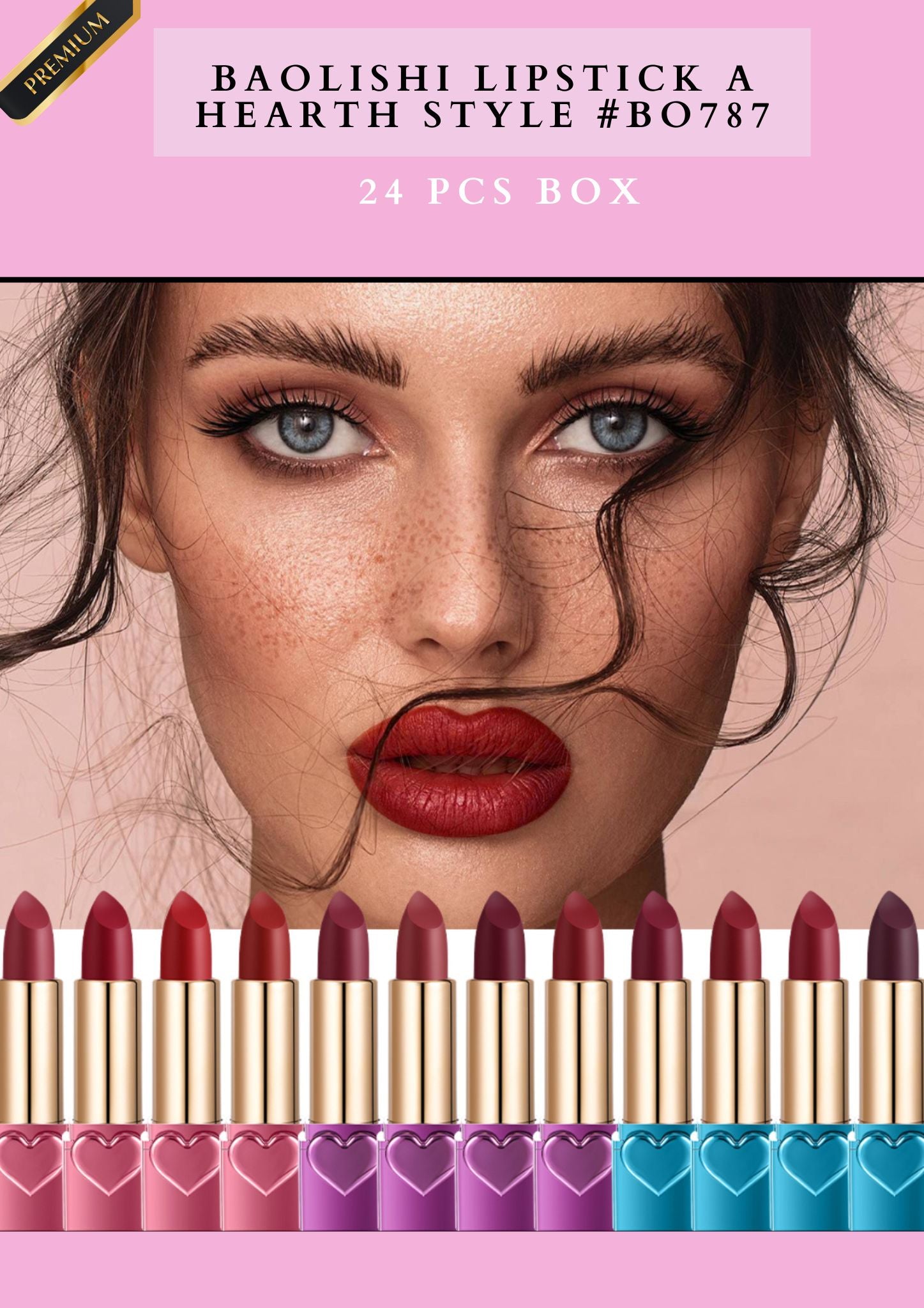 BAOLISHI LIPSTICK A HEARTH STYLE ( #B0787) - 24 pcs box