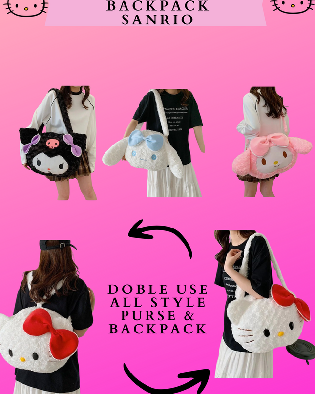 2 & 1 PURSE & BACKPACK SANRIO(BIG SIZE)