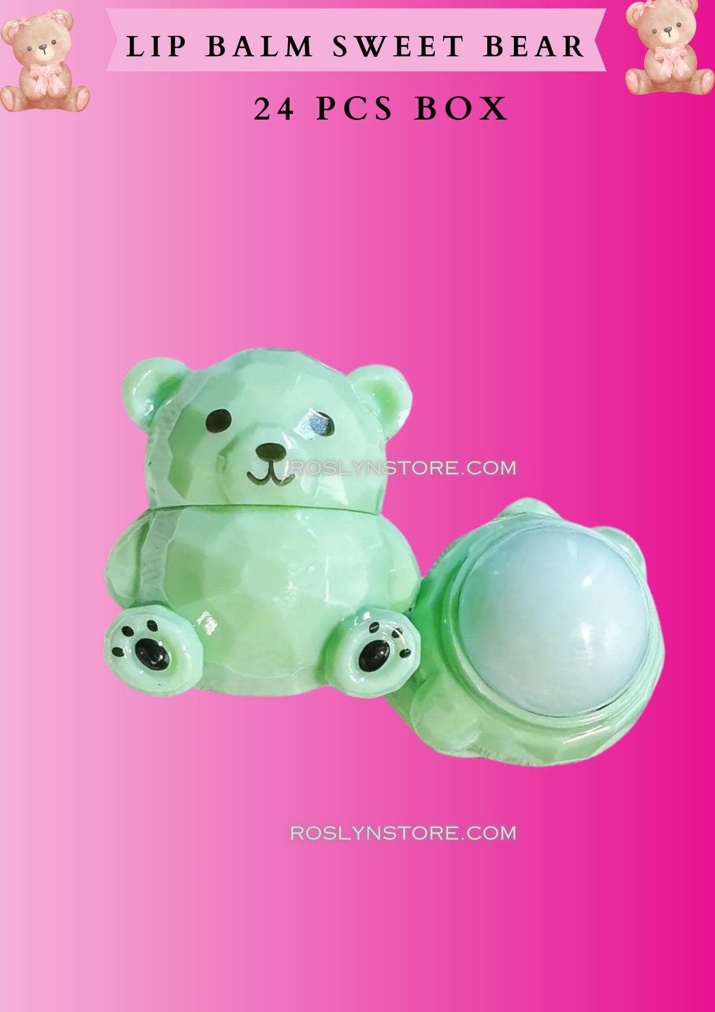 LIP BALM SWEET BEAR - 24 PCS BOX