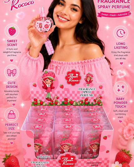 STRAWBERRY SHORTCAKE perfume with keychain