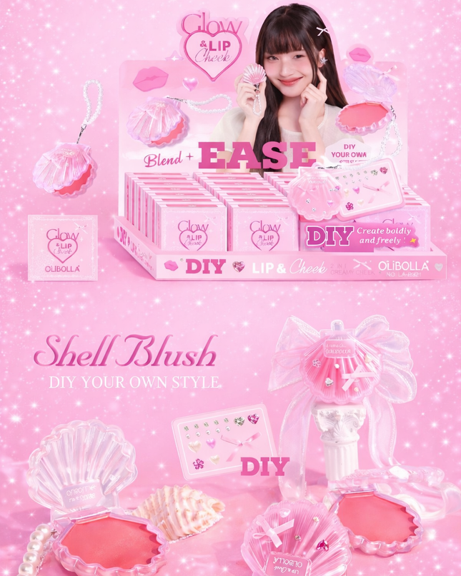 Olibolla DIY lips & cheeks - create your our style - 24 pcs box (#LA-B321)