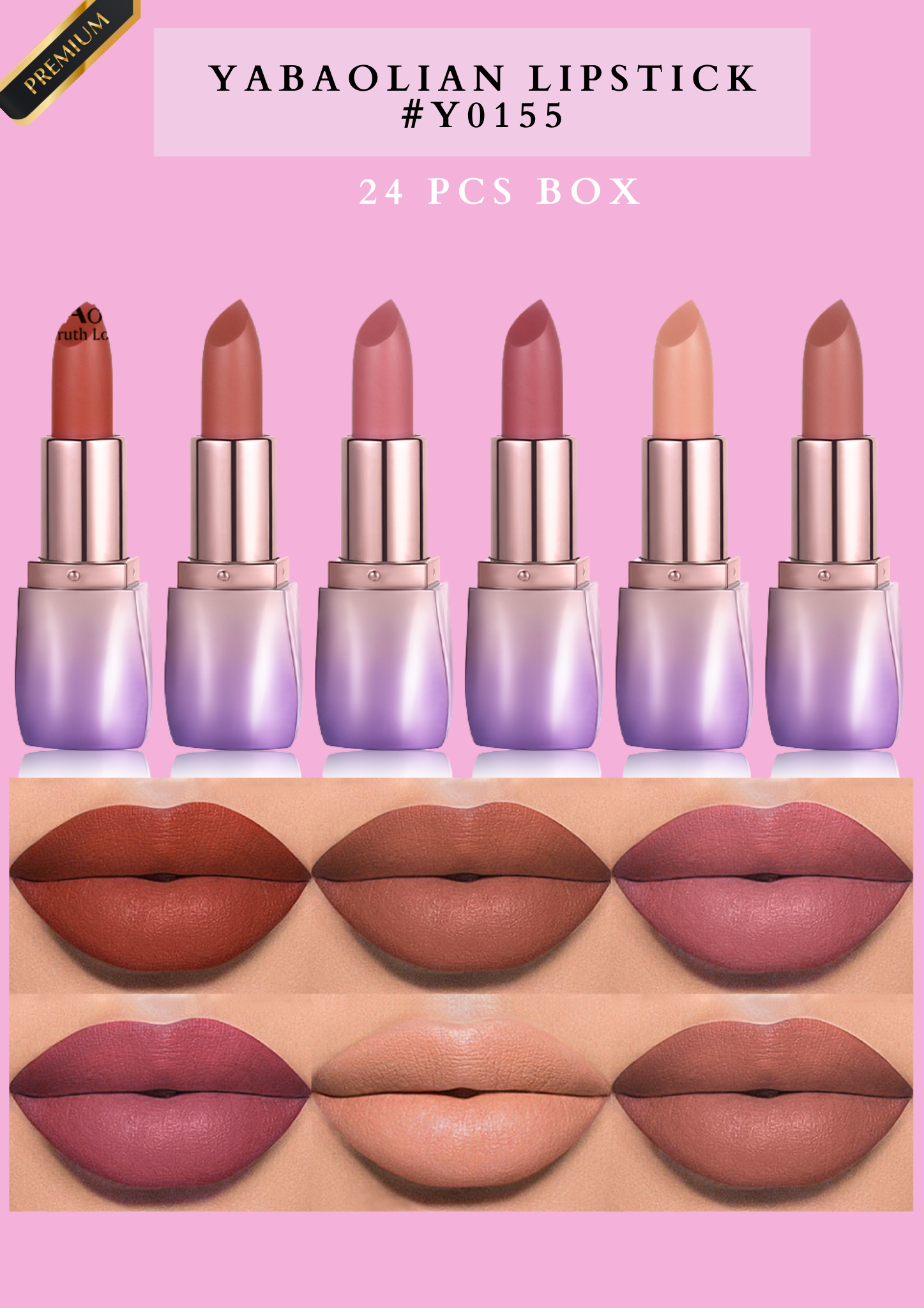 YABAOLIAN LIPSTICK #Y 0155 (24 PCS BOX)