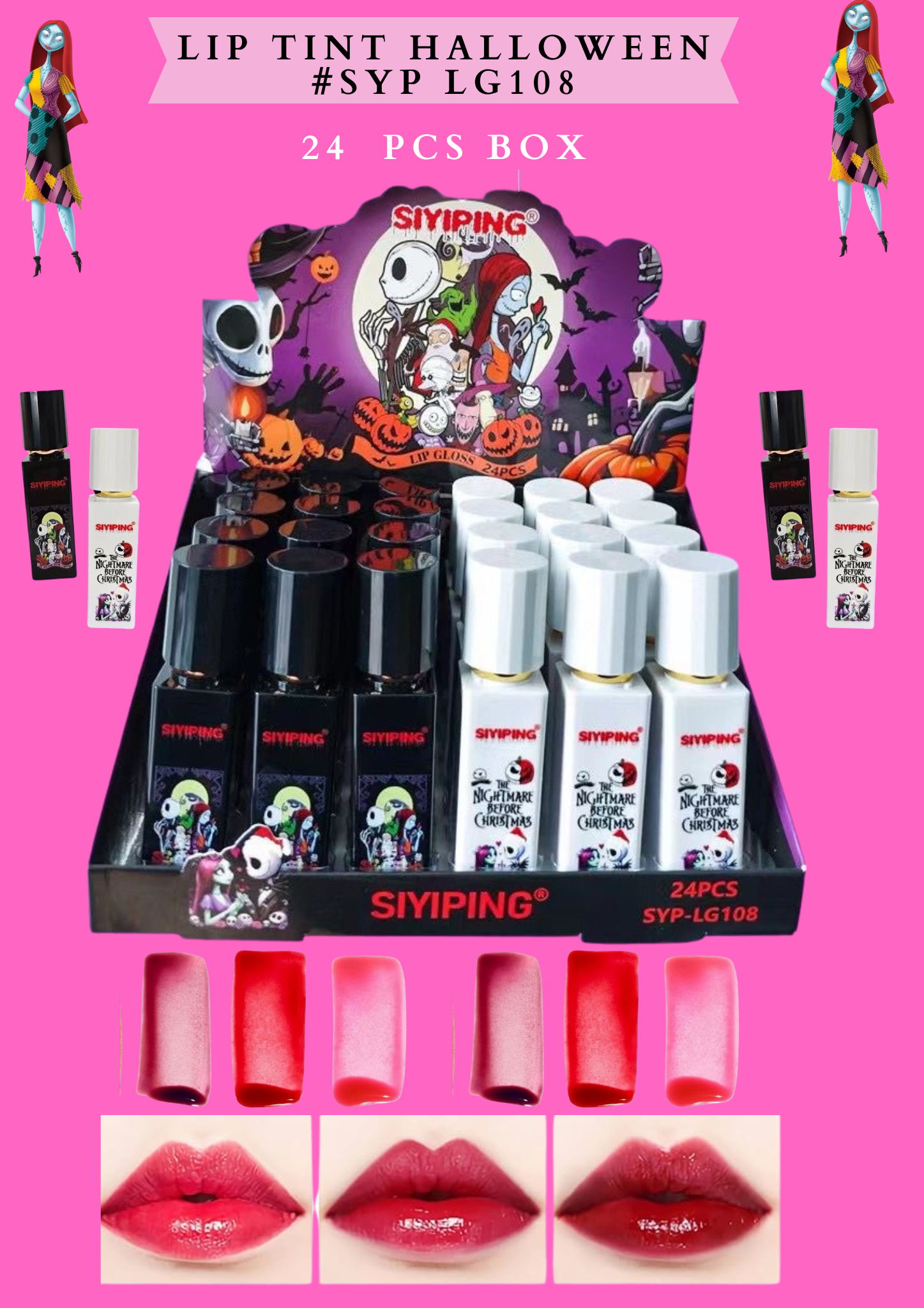 LIP TINT HALLOWEEN #SYP LG108 - 24 PCS BOX