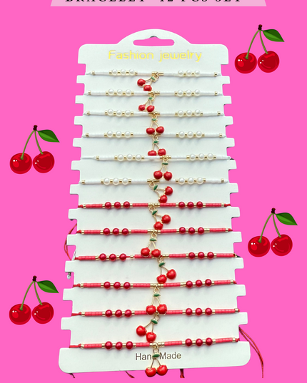 CHERRY  bracelet (#RS57101) - 12 PCS SET