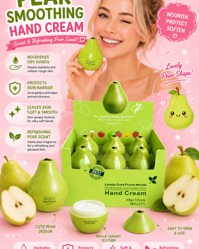 HAND CREAM PEAR- big size 12 pcs box -LOVELY - #WKL271
