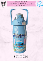 TUMBLER CARTOON - 40 onz include straw- 1200 ml - for hot & cold liquids