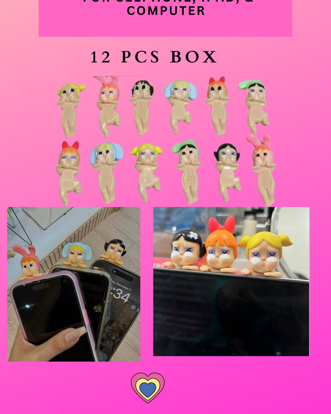 BLIND BOX - CRY BABY FOR CELLPHONE, IPAD, & COMPUTER - 12 PCS BOX