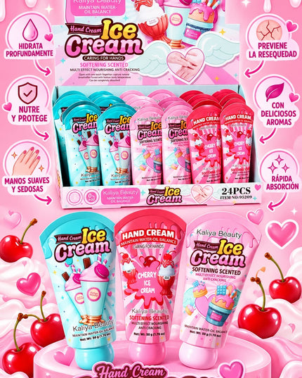 Hand cream - ice cream - 24 pcs box - kaliya beauty 95209