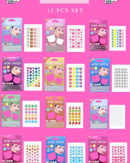 ACNE PATCHES  - pimple patches-Kawaii -(12 PCS SET)