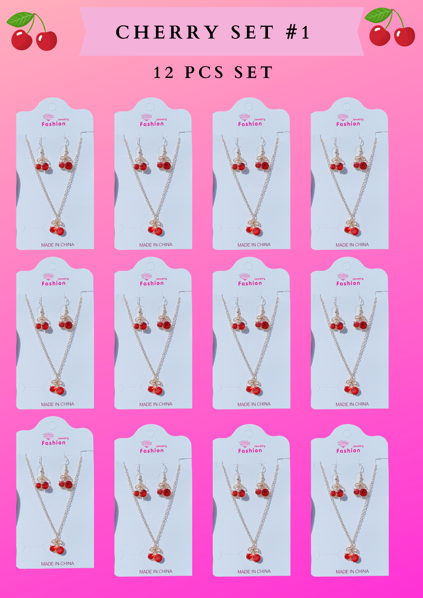 CHERRY SET #1  (12 PCS SET)