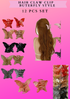 HAIR CLAW CLIP BUTERFLY STYLE-  12 PCS SET