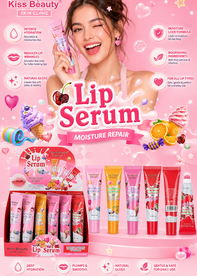 LIP SERUM KISS BEAUTY - FRUITS  ( #71884-07ABCD)