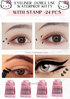 Eyeliner kitty  24 pcs - doble use- black color - waterproof