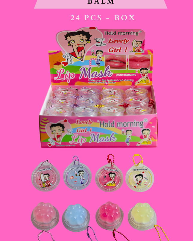 LIP MASK KEYCHAIN BETTY 24 PCS BOX ( HB5668)