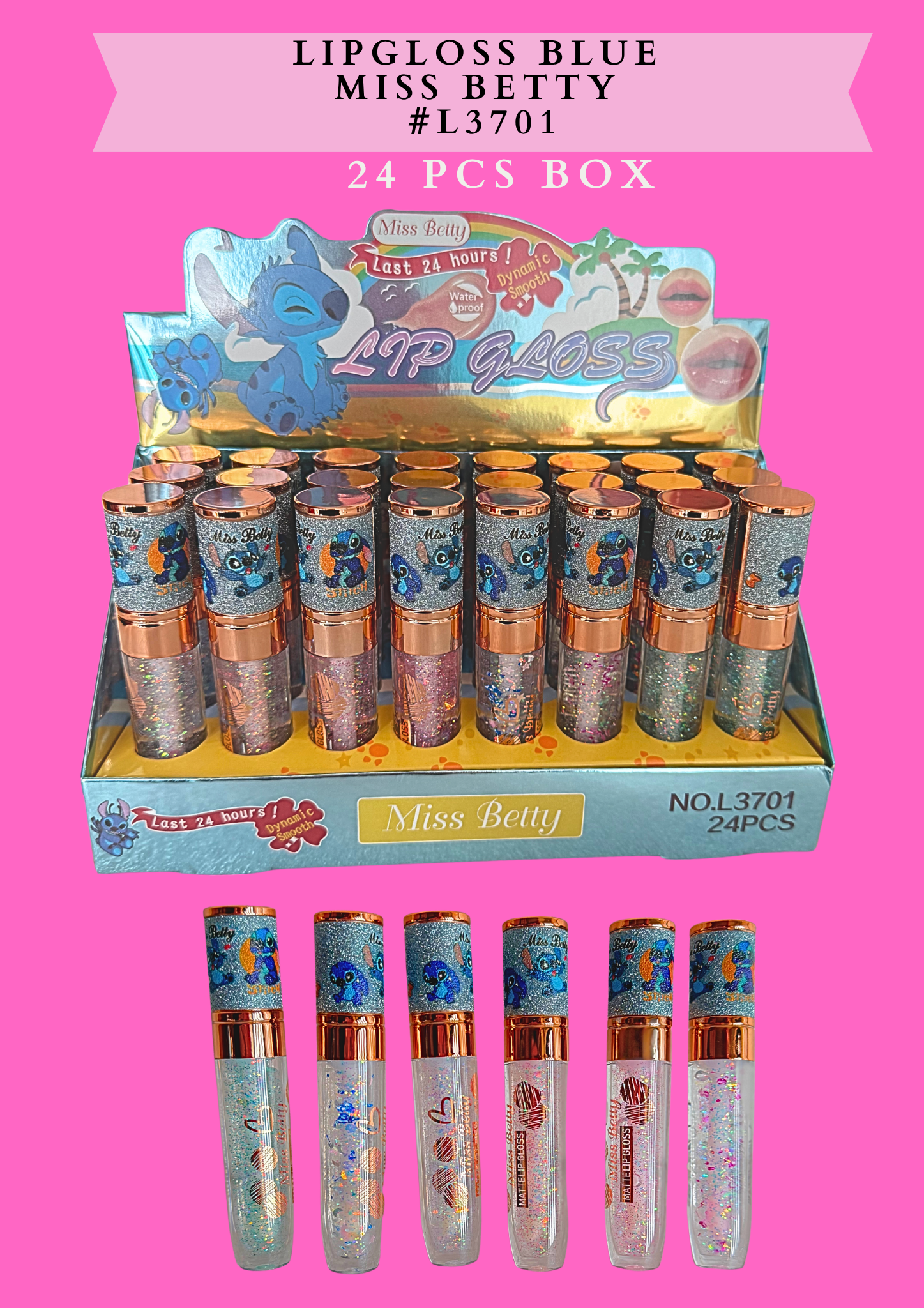 LIPGLOSS BLUE MISS BETTY( #L3701 )24 PCS BOX