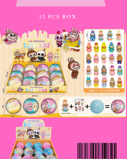 LABUBU SURPRISE BALLS - 12 PCS BOX new version