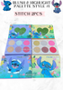 Bundle palette blush  & highlight- stitch - mix style