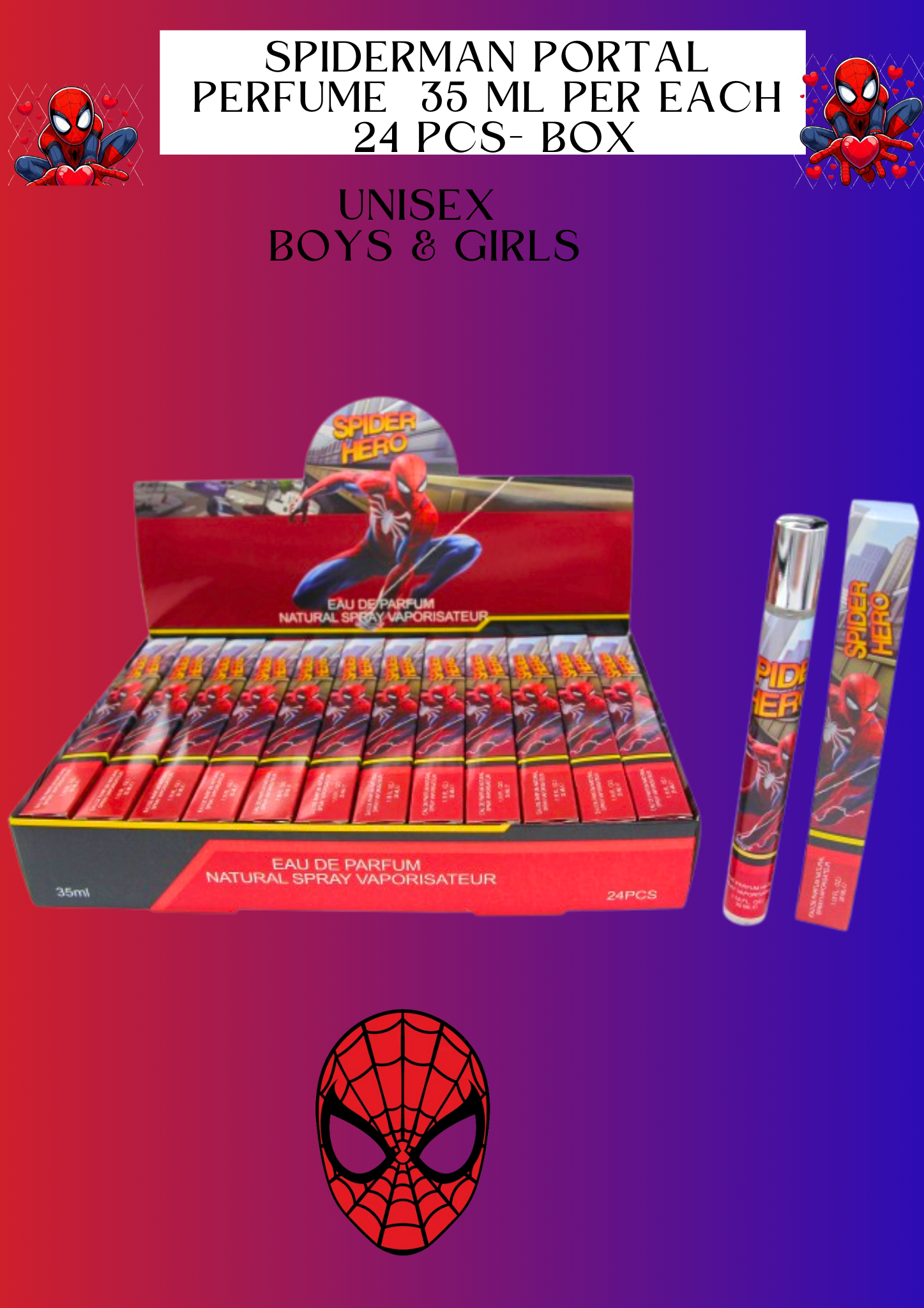 SPIDERMAN - SPRAY -PERFUME - 35 ml- (24 PCS box)