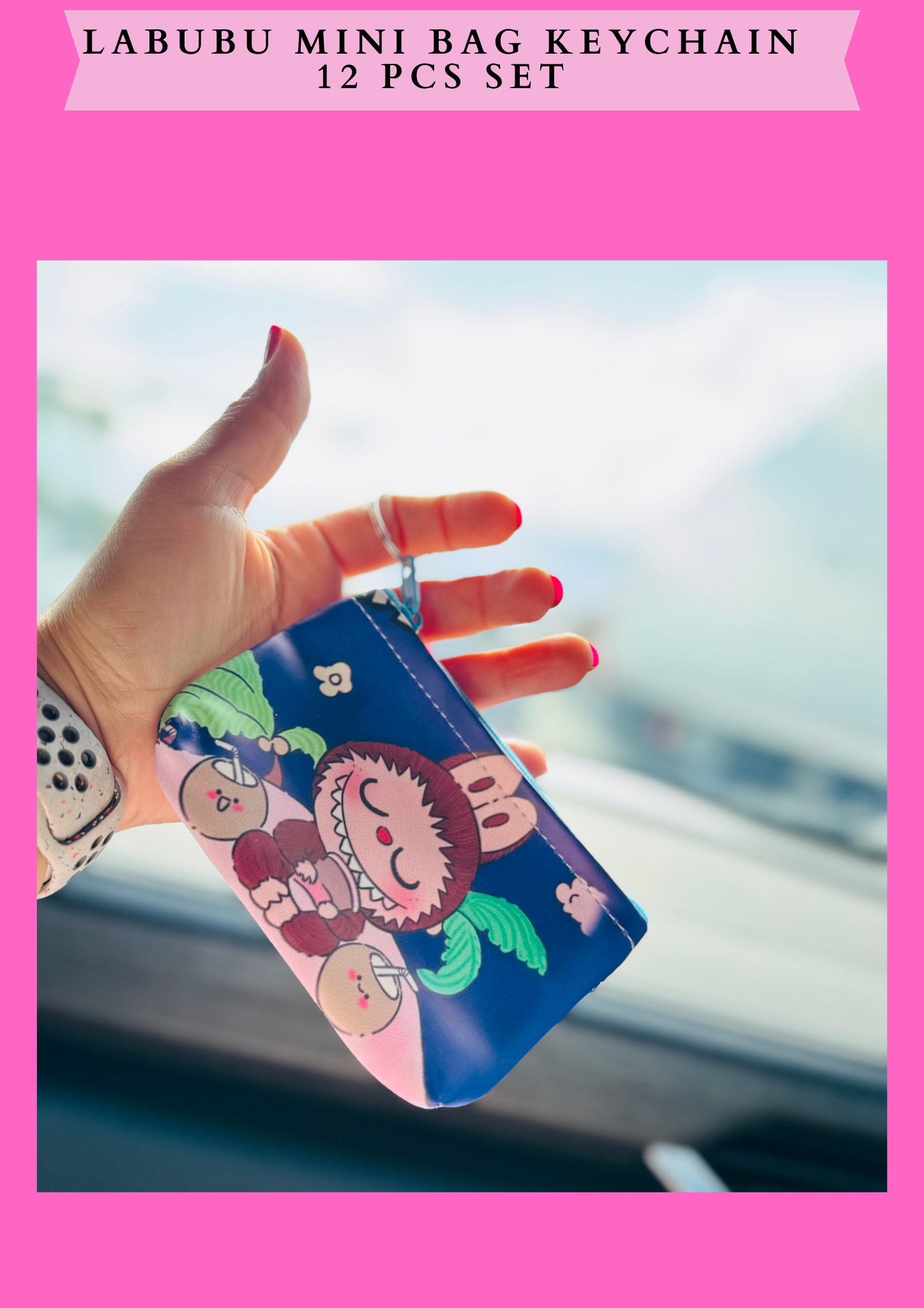 LABUBU MINI BAG KEYCHAIN -12 PCS SET