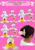 FRIENDS HAIR CLIP 12 PCS SET  - (#SR6744)