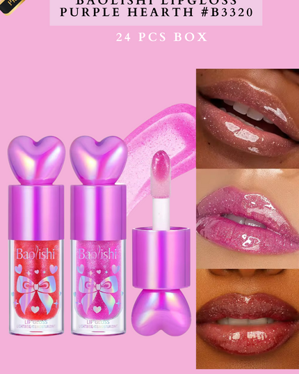BAOLISHI LIPGLOSS PURPLE HEARTH #B3320 (24 PCS BOX)