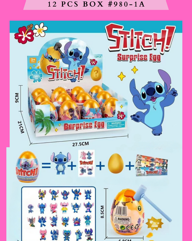 SURPRISE EGG BLUE -12 PCS BOX #980-1 A