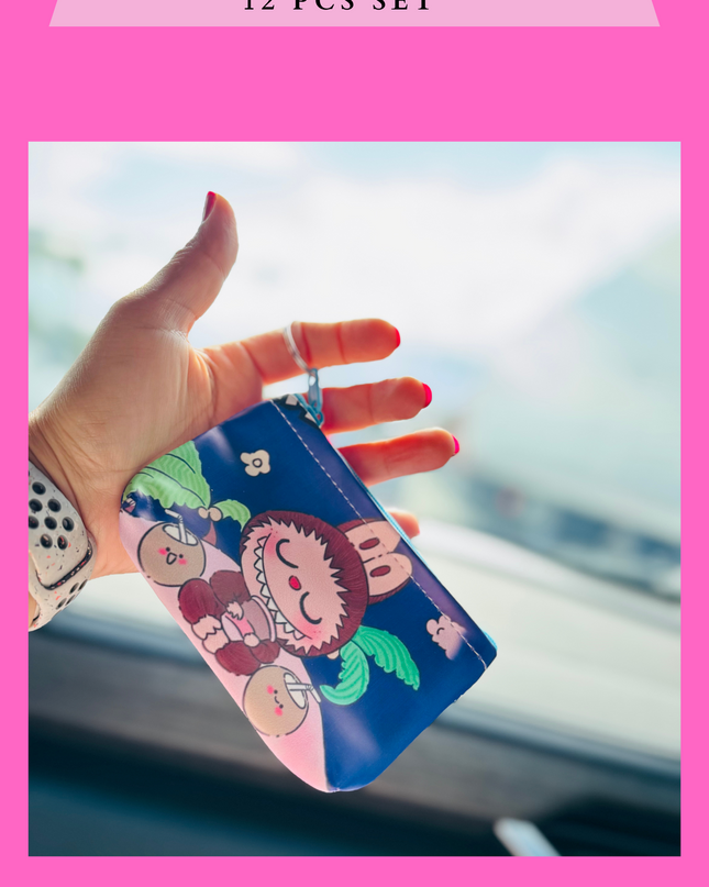 Coin bag labubu -12pcs set