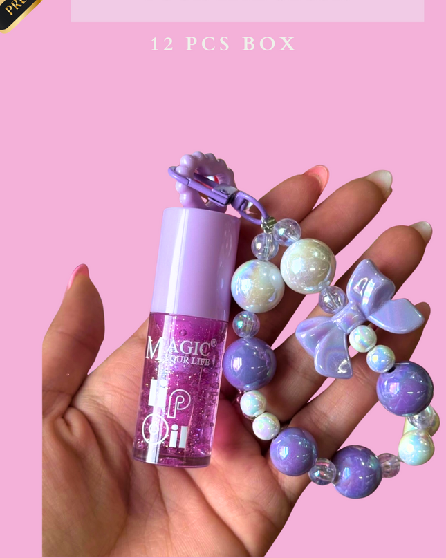 KEYCHAIN LIPGLOSS MAGIC YOUR LIFE MODEL #LC527 -(12 PCS BOX)