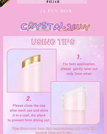 CRYSTAL GLAZE JELLY 3 IN 1 ( LIPS, CHEEKS & EYES) # H24B (24 PCS BOX)