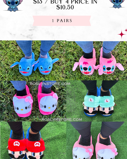 Slippers cartoons  - 1 pair read description for size