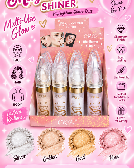 HIGHLIGHTER  GLITTER SHINER -12 pcs box -MAGIC COLOUR-83552 (L48)