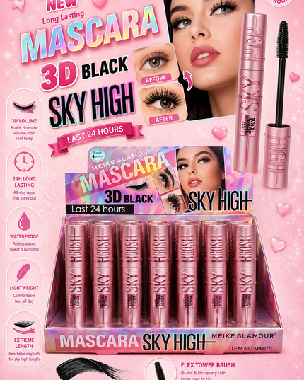 BLACK MASCARA Sky high pink #MK075- 24 hours -#MK075