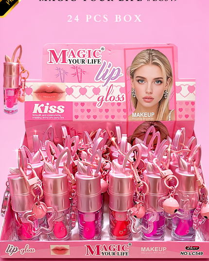 KEYCHAIN LIPGLOSS MAGIC YOUR LIFE #LC549 (24 PCS BOX)