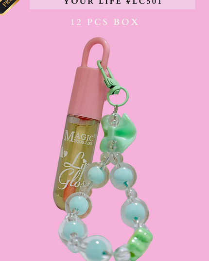 KEYCHAIN LIPGLOSS MAGIC YOUR LIFE #LC501 (12 PCS BOX)