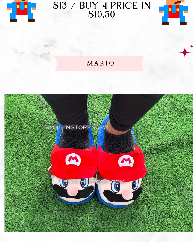 Slippers cartoons  - 1 pair read description for size