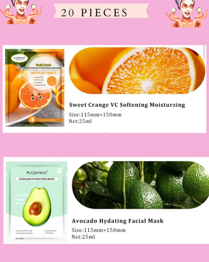 FACE MASK SET - 20 pieces set