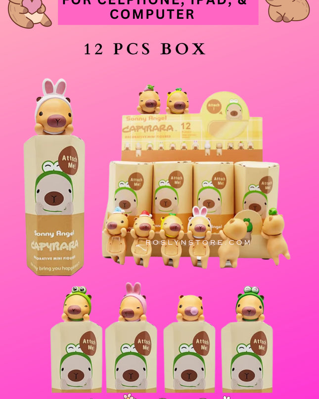 BLIND BOX - CAPYBARA FOR CELLPHONE, IPAD, & COMPUTER - 12 PCS BOX