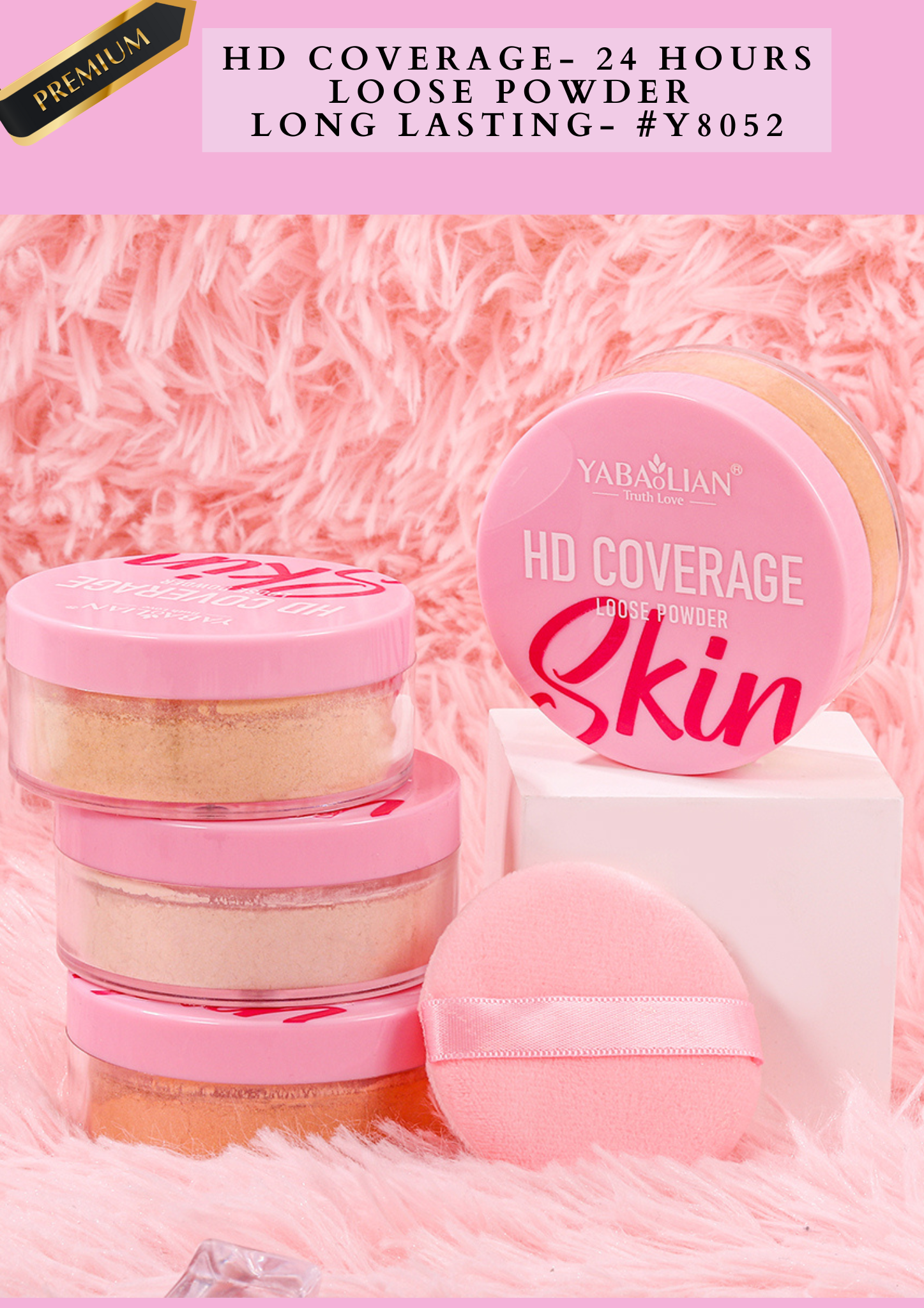 HD COVERAGE - 24 HOURS LOOSE POWDER LONG LASTING- #Y8052 ( 24 pcs box)