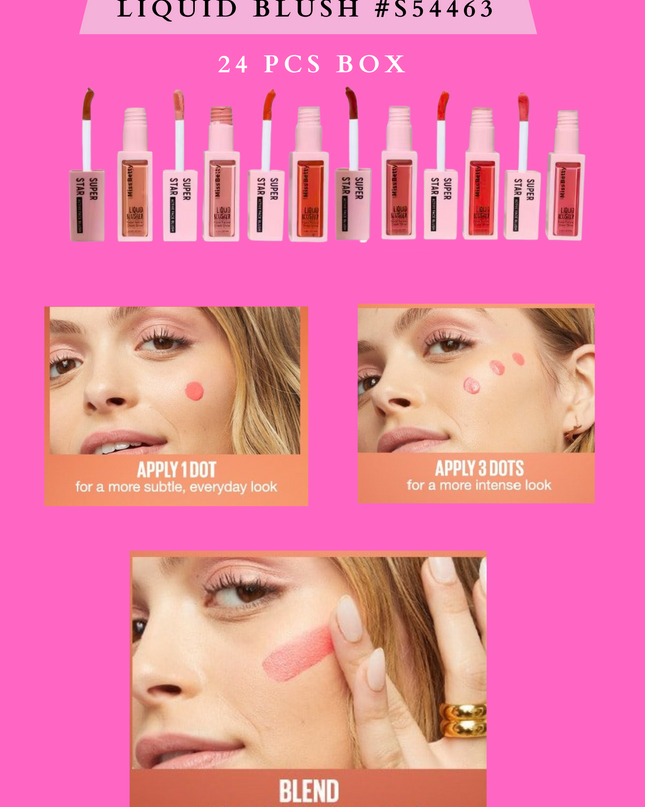 24 PCS BOX LIQUID BLUSH #S54463 SUPER STAR - MISS BETTY (24 pcs box)