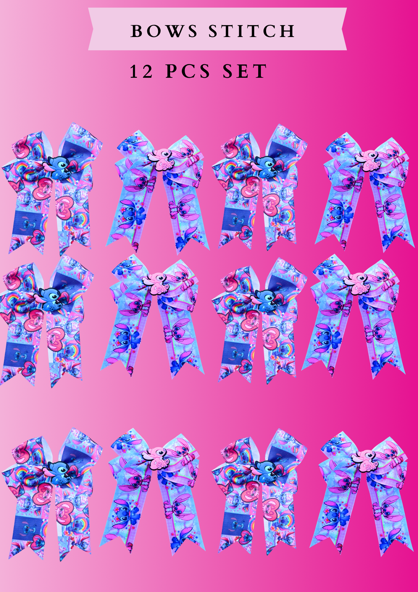 BOWS - 12 PIECES -STICHT