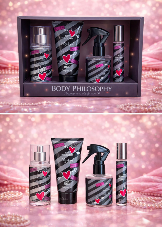 SET PERFUME with gift box - 4  pcs - black - SULTRY ANGEL