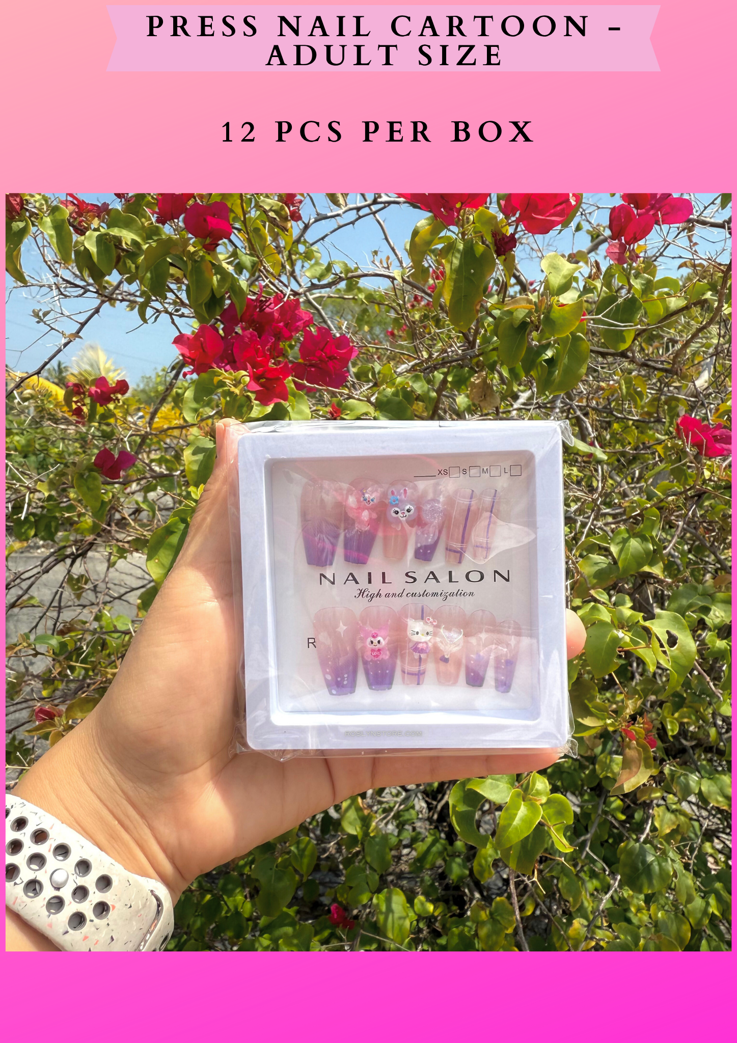 PRESS NAILS-  SANRIO ( 12 pcs in a box)- Adult size