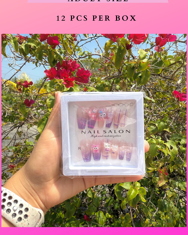PRESS NAILS-  SANRIO ( 12 pcs in a box)- Adult size