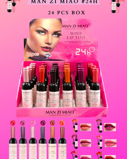LIP TINT WINE MAN ZI MIAO #24H 24 PCS BOX