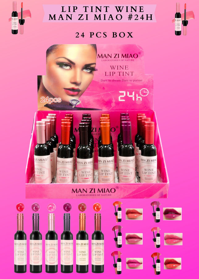 LIP TINT WINE MAN ZI MIAO #24H 24 PCS BOX