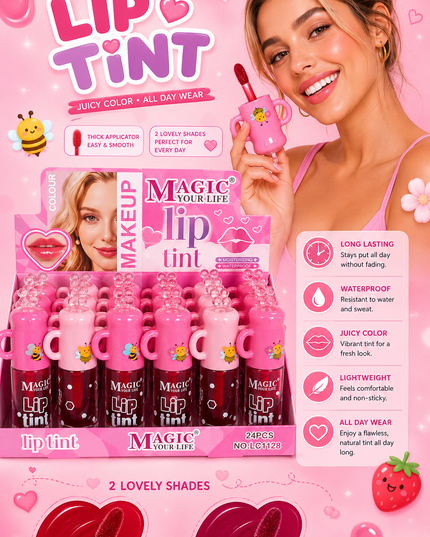 LIP TINT Sweet Bee Magic your life  ( #LC1128)  - 24 PCS BOX