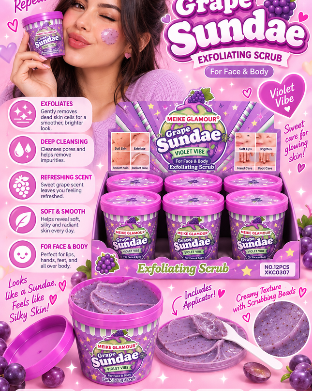 SUNDAE SCRUB GRAPE (12 PCS) (MKG0397) (C31)