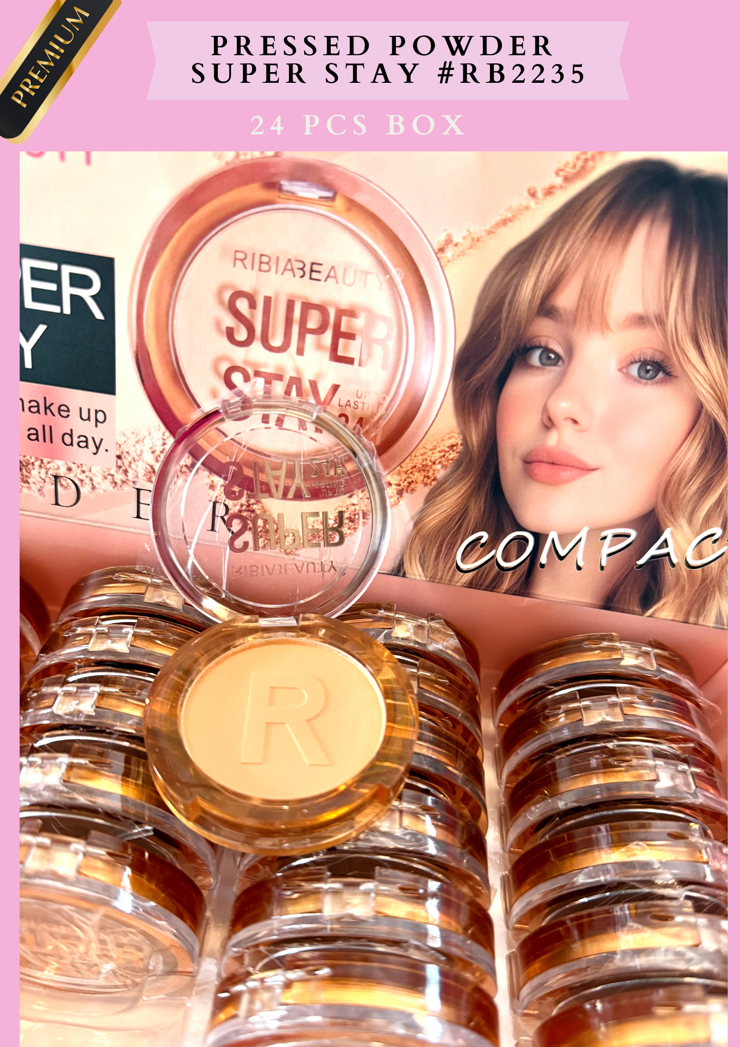 PRESSED POWDER SUPER STAY # RB2235 ( 24 PCS BOX))