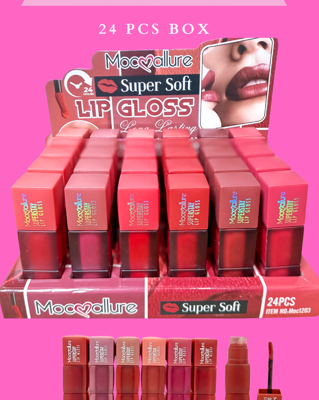 SUPER STAY TEDDY - MOCALLURE MATTE LIPGLOSS (# MOC1203) 24 pcs box